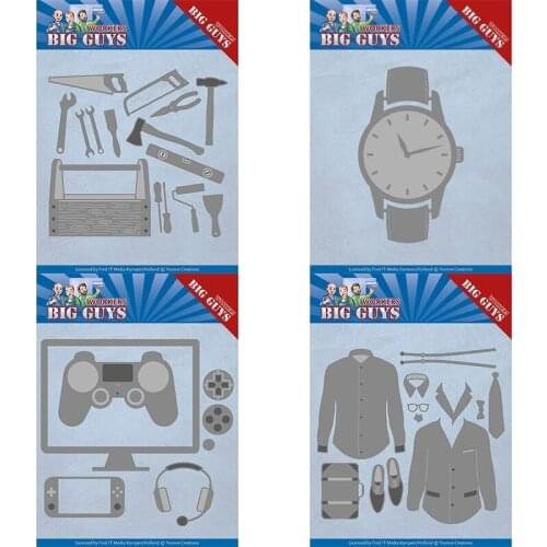 Mmao Crafts Metal Steel Cutting Dies Wood tools watches game shirt Stencil For DIY Scrapbooking Paper/photo Cards Embossing Dies