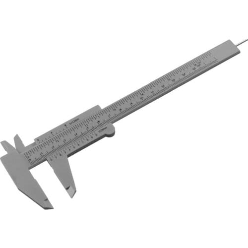 Uxcell Vernier Caliper 150mm Mini Double Scale Plastic Ruler Measuring Tool Gray