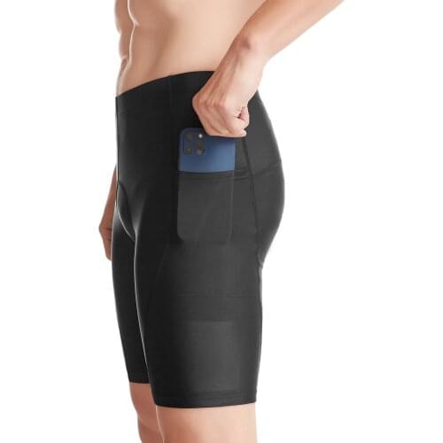 Lixada Men Cycling Shorts Breathable Quick Dry Padded Bicycle Riding Biking Shorts Tights with Pockets Bike Trousers Gel Pad