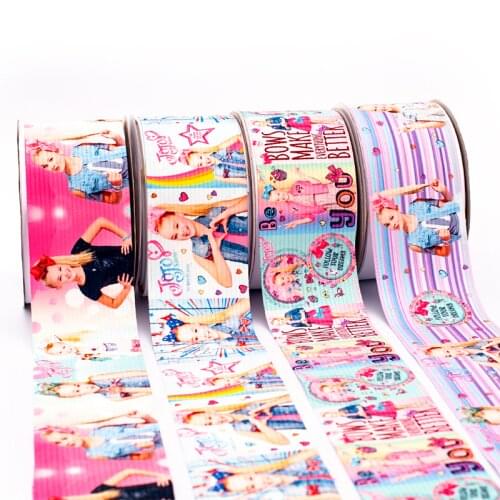 2 yards 3" JOJO Girl Corduroy Ribbon Heat Transfer Print for DIY Bow Craft Gifts Wrapping Supplies