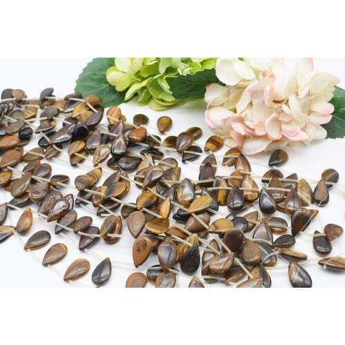 15x25x5mm Natural Smooth Yellow Tiger Eye Droplet shape Stone Beads For DIY necklace bracelet jewelry make 15 "free delivery