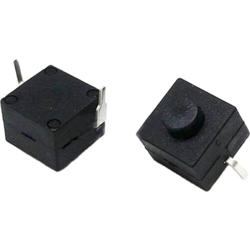 30pcs Mini self locking switch 8*8*8.4mm 2 pins push button switches power key 0.1A 30V DC wholesale price