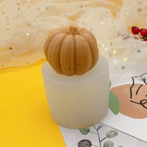 3D Pumpkin Candle Mold Handmade Pumpkin Cookie Mould Soap Making Supplies Home DIY Tool Gift Halloween Ornament Accessories