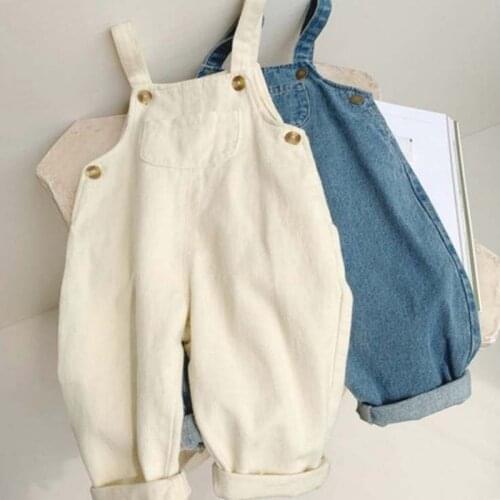 Children Clothes 2021 Summer Pure Cotton Pants 1-8 Years Boys And Girls' Korean Capri Casual Overalls And Jumpsuits For Children