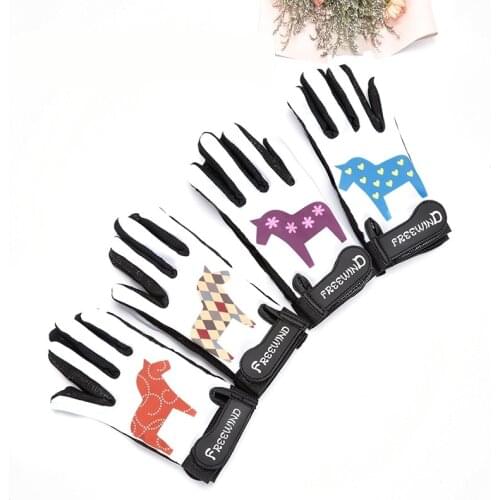 Childrens Horse Riding Gloves Cute Boys and Girls Kids Horseback Equestrian Breathable Rider Equipment Teenagers Hand Protector