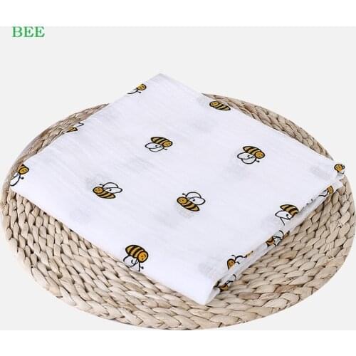 Baby Blanket Muslin Swaddle Wraps Cotton Bamboo Baby Blankets Newborn Bamboo Muslin Blankets 120x120cm Character Kid