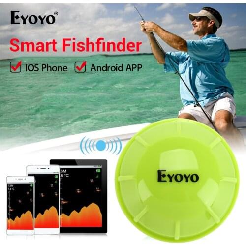 Eyoyo E1 Wireless Bluetooth Smart Fish Finder for iOS and Android Sounder Sonar echo sonar fishfinder App Sea Fish Detect