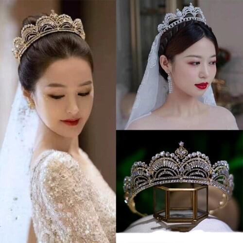 Elegance Crowns Rhinestone Tiaras Headbands For Women Jewelry Pageant Wedding Party Evening Dress Hair Accessories