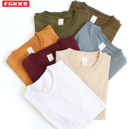 FGKKS Men's Plain T-shirts