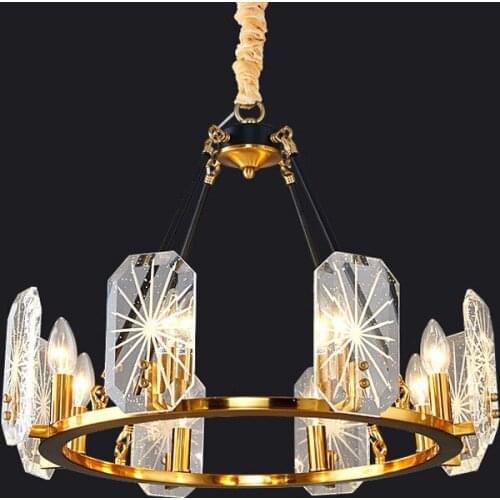 Crystal Luxury LED Chandelier Lighting For Living Room Villa Restaurant Round Hanging Lamp Postmodern New Home Art Chandeliers