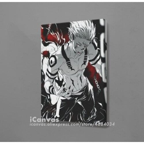 Jujutsu Kaisen Sukuna Anime Decoration Prints Home Decor Canvas Dorm Living Room Bedroom Painting Wall Art Poster