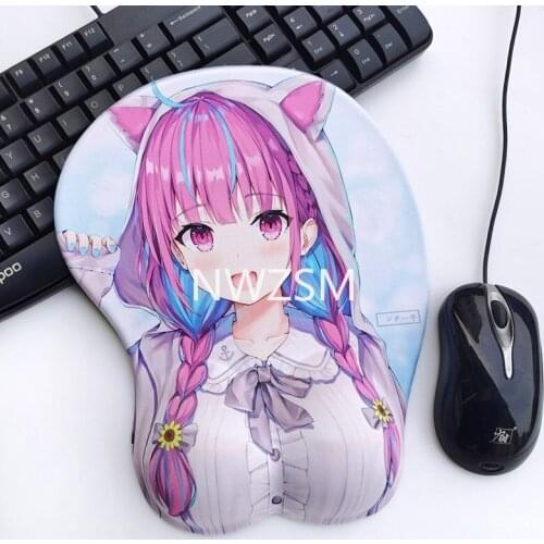 Mouse pad abstinence department large beauty otaku wristband sexy personality silicone chest hand support creative two yuan