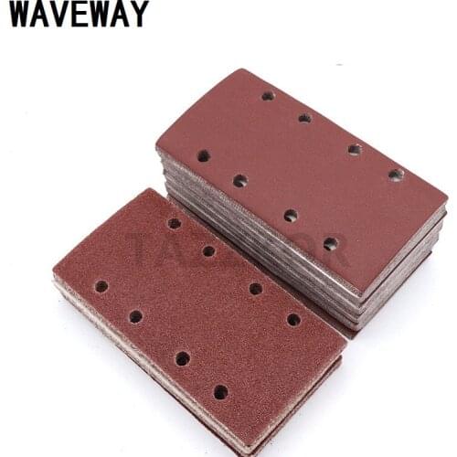 Square Sandpaper Grit Flocking Sand Paper Special Shaped Disc Abrasive Stone Glass Grinder For Wood Polish Tools 93x185mm 100pcs