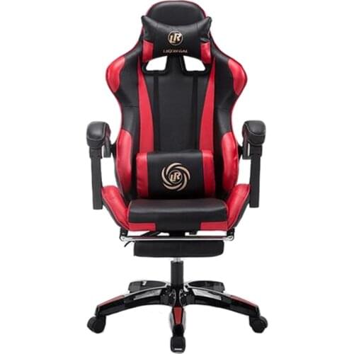 LIKE REGAL Multifunctional Fashion Household Reclining Office Chair With Footrest Racing Seat
