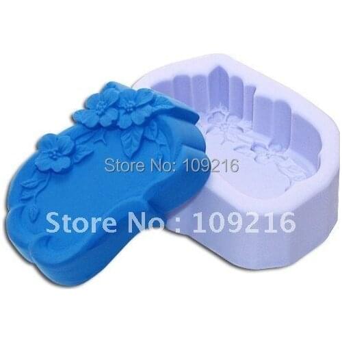 Wholesale!!! Flower Pattern Frame(R0969) Silicone Handmade Soap Mold DIY Mold