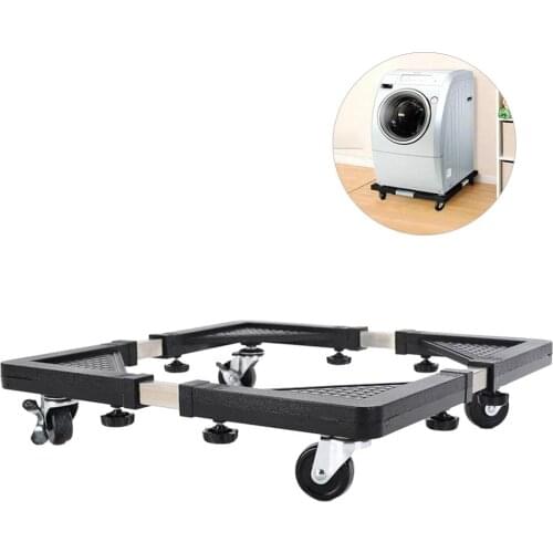 Mobile Stainless Steel Multi-functional Refrigerator Base Reinforced Retractable Washing Machine Movable Rack With Wheels Kitche