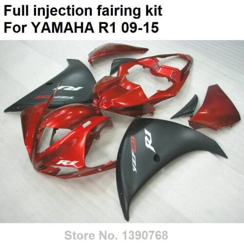Fit for Yamaha injection molding fairings YZF R1 09 10 11 12 13 14 15 wine red black fairing kit YZFR1 2009-2014 2015 BD71