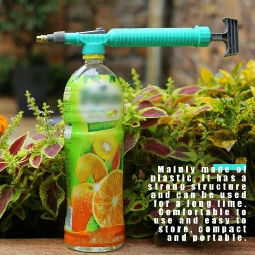 Portable High Pressure Sprayer Manual Sprayer Adjustable Water Drink Bottle Spray Head Nozzle Garden Irrigation Water Accessory