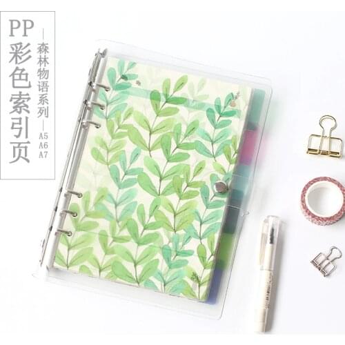 PP Material Dividers for Dokibook Notebook Candy Flower Index Paper Core for Agenda Planner Organizer Separator A5 A6 A7