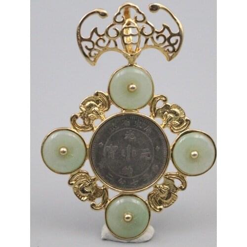 Pure 925 Sterling Silver Pendant 52x42mm Gold Colour Rhombus Pattern Plate Charms For Woman