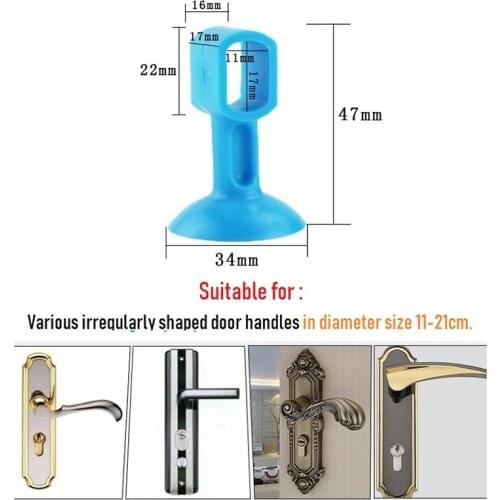 Perforation Free Silicone Door Stoppers Anti-Collision Door Handle Doorknob Bumper SCIE999