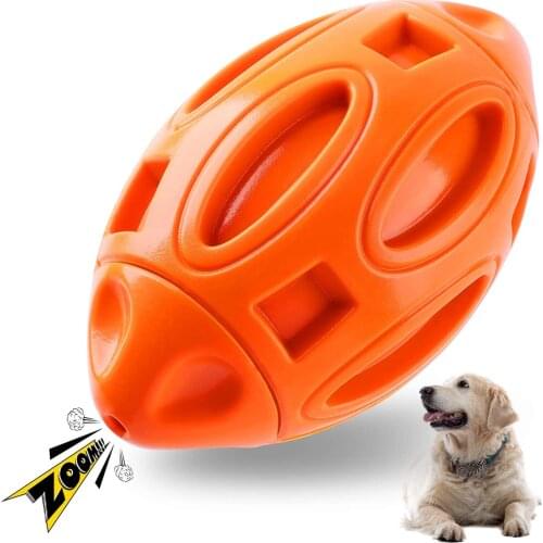 Squeaky Dog Toys Rubber Interactive Puppy Ball Almost Indestructible Tough Durable Pet Dog Chew Toys for Medium and Large Breed