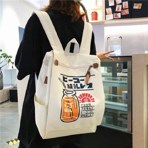 Japanese Harajuku student school bag Fashion Printing large capacity women backpacks laptop bag Lovely Book Mochilas Travel bags