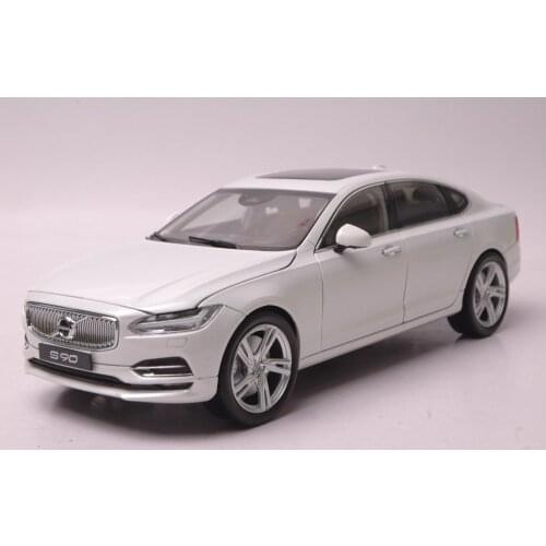 1:18 Diecast Model for Volvo S90 T5H 2016 White Alloy Toy Car Miniature Collection Gifts