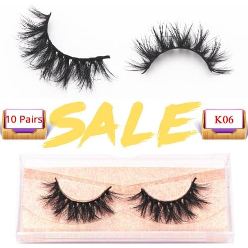 10 Pairs Fluffy 3D lashes Luxury Mink Lashes Crisscross Dramatic False Eyelashes Handmade Full Strip Lashes Makeup Fake Eyelash