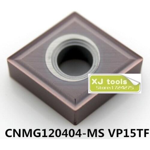 10pcs CNMG120404-MS VP15TF/CNMG120408-MS VP15TF carbide inserts forMCLNR MCKNR,Turning Blades for Steel and Stainless Steel