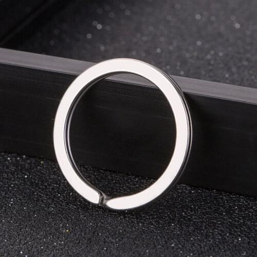 10PCS Polished Key Holder Split Ring Keyrings Key Chain Hoop Loop DIY