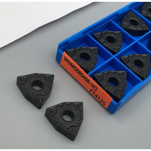 10PCS WNMG080408 HQ FT4125 Turning Tool For Steel parts Carbide Inserts External Turning Tool Carbide Insert Lathe Cutter