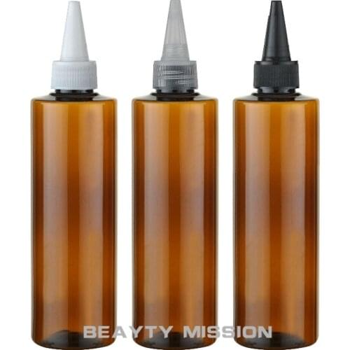 100ml Empty Brown Pointed Mouth Bottle,Cosmetics Packaging Container, Personal Care Lotion Cream Bottle,Bright Skin Water Bottle