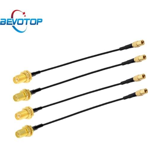 2PCS RP-SMA / SMA Female to MMCX Female Jack RF1.37 Pigtail 50 Ohm RF Coaxial Extension Cord Jumper FPV Antenna Adapter Cable