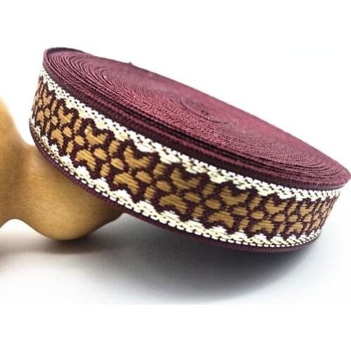 5Yards 15mm 5/8" Flowers Woven Ribbon Craft Sewing Clothing Hat Accessory Invitation Card DIY Materiald Jacquard Ribbon