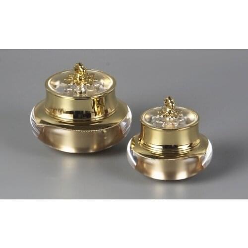 50g Acrylic Crown shape Cream jar Eye Face Cream Jar Travel Cosmetic Container Makeup Emulsion Sub-bottle Makeup Eyeshadow Jar