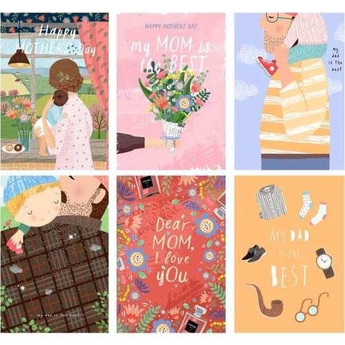 5D diamond painting inspirational cartoon mothers day fathers day picture mosaic nordic diamond embroidery cross stitch kit