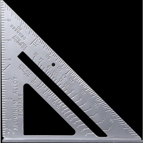 7 inch Aluminum Triangle Ruler Roofing Rafter Square Triangle Ruler Protractor For Woodworking Measuring Tool