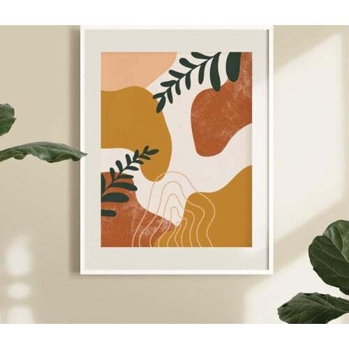 Random Shapes Abstract Geometry Wall Art Canvas Painting Botanical Leaf Poster Nordic Style Decoration Picture Print Home Decor