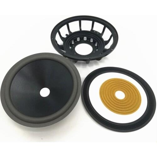 4 Piece/Set 12 Inch Woofer Aluminum Basin Frame Thickened Paper Cone Foam Cloth Edge Spider Opening 39mm DIY Repair Accessories