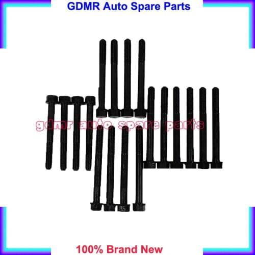 18PCS Engine cylinder head bolt 4BD1 4BC2 nuts for Isuzu ELF 350 NPR ELF 250 ELF 350 3268cc 3.3D 1984