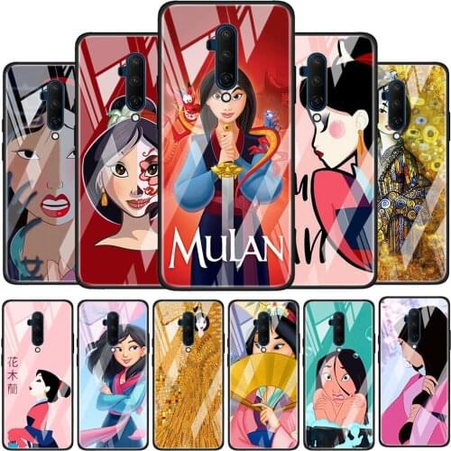 Disney Mulan Princess Tempered Glass Cover For OnePlus Z 7 8 9 7T 8T 9R Nord 5G Pro Silicone Phone Case Coque