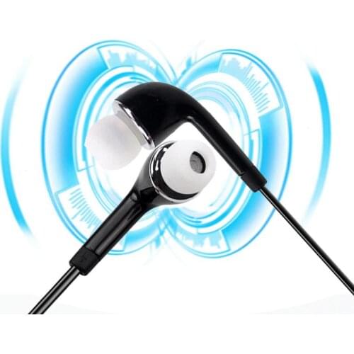 Black/White Wired Stereo Earbuds With Mic Bass Tweeter Music Headsets In-Ear Earbuds For Samsung S4 Mobile Phone Headphone