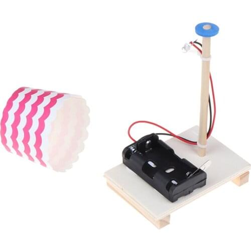 Mini Wooden Table Lamp Gizmo Toys Set Intelligent Electric Toy Kids Science Experiment DIY Toys
