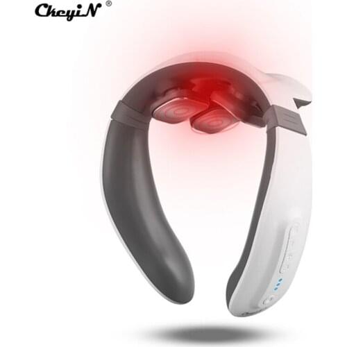 Electric Neck Massager 4D Heating Massage Intelligent Voice Wireless Remote Control 6 Modes Massager Tool for Neck and shoulders