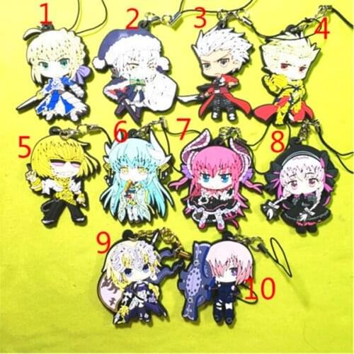 FGO Fate Grand Order Nero Saber Shielder Mainyu Alter Rubber Keychain Strap wallet phone mobile key belt new gift hot limited