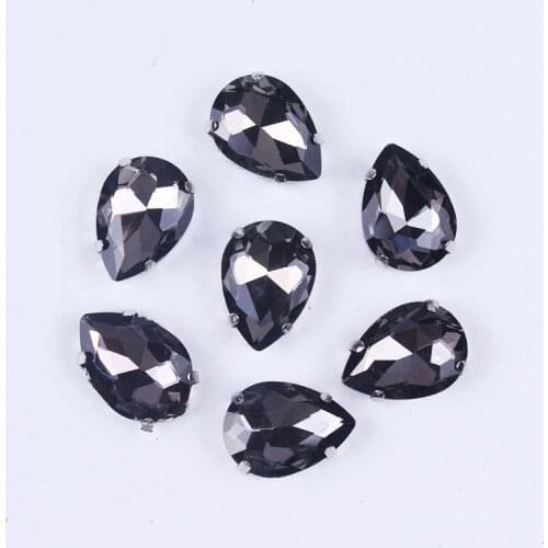 Pulaqi Claw Diamond Drop Shape Rhinestones Sewn Crystals Decor Rhinestones Applique For Clothes Rhinestone Stones And Crystals F