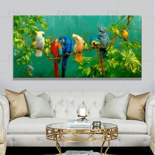 HD Print Painting Modular Animal parrot Home Decor Pictures 1 Piece Wall Art Poster Modern Living Room Canvas