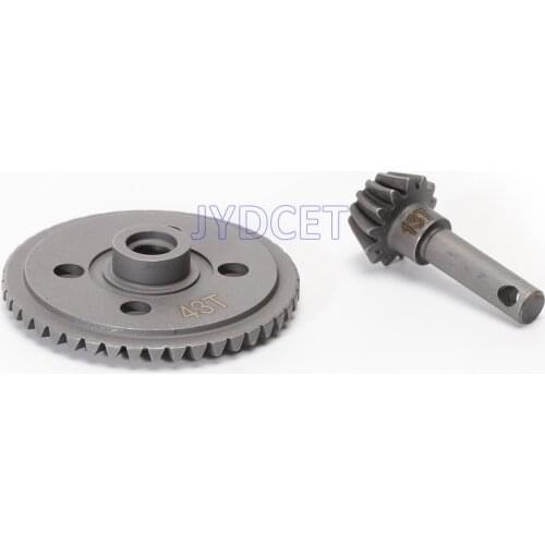 YT4313T AX30392 43T&13T Steel Gear Heavy Duty Bevel Helical Pinion Gear Set For All 1/10 Axial Racing Trucks SCX10 Yeti Wraith