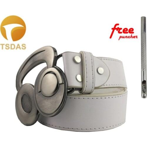 Earphone Metal Belt Buckle With Silver Finish Fashion Personality Jeans Belt Easy to Use